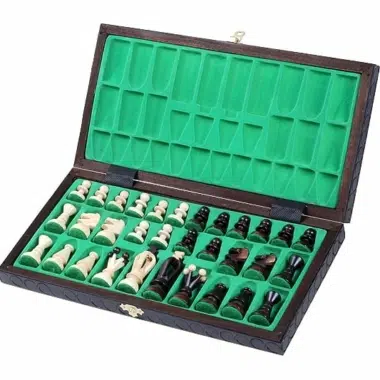 Alternative view of Juego de Ajedrez y Tablero de Ajedrez de Madera Plegable con Almacenamiento
