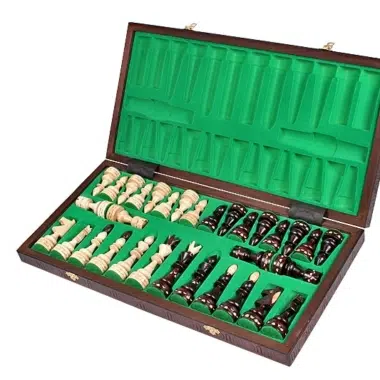 Alternative view of Juego de Ajedrez y Tablero de Ajedrez de Madera Plegable