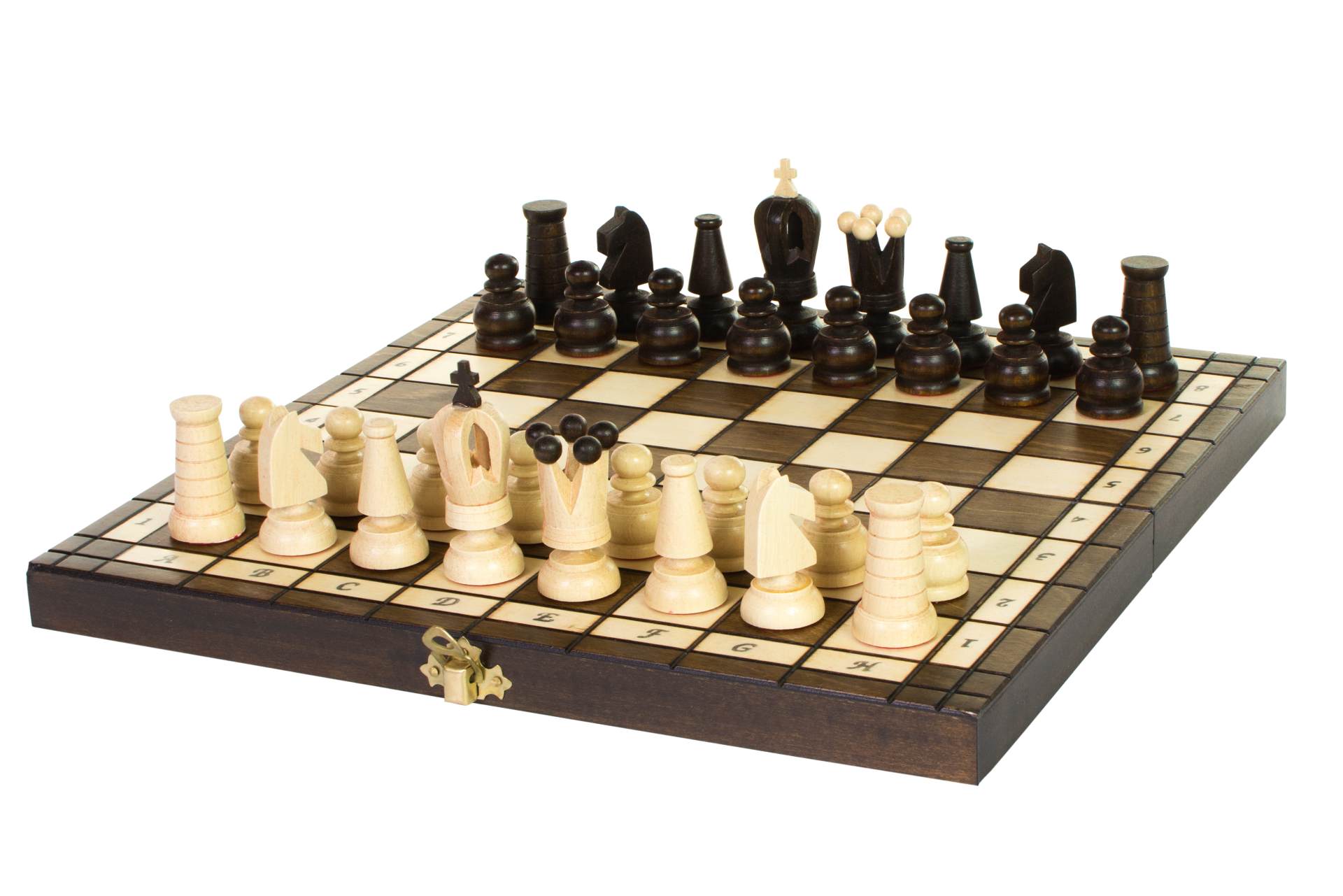 Juego de Ajedrez Plegable de Madera con Almacenamiento