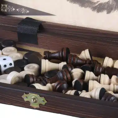 Pequeño Juego de Ajedrez de Madera de Viaje - Imagen 3
