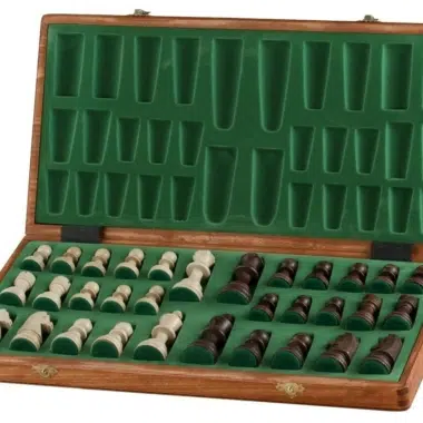 Alternative view of Tablero de Ajedrez de Madera Plegable y Piezas de Ajedrez Staunton de Madera con Almacenamiento