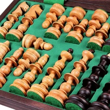 Juego de Ajedrez y Tablero de Ajedrez Gigante de Madera Plegable - Imagen 8
