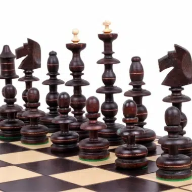 Juego de Ajedrez y Tablero de Ajedrez Gigante de Madera Plegable - Imagen 3
