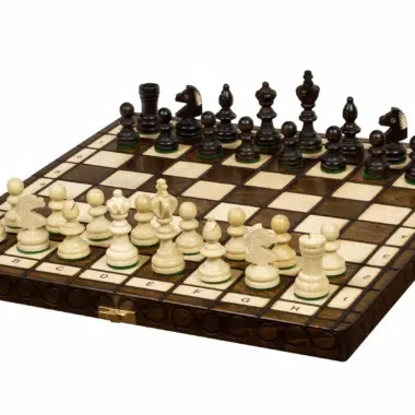 Juego de Ajedrez de Madera Plegable con Almacenamiento