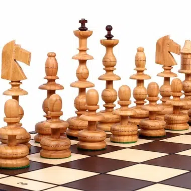 Juego de Ajedrez y Tablero de Ajedrez Gigante de Madera Plegable - Imagen 4