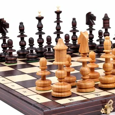 Juego de Ajedrez y Tablero de Ajedrez Gigante de Madera Plegable - Imagen 7