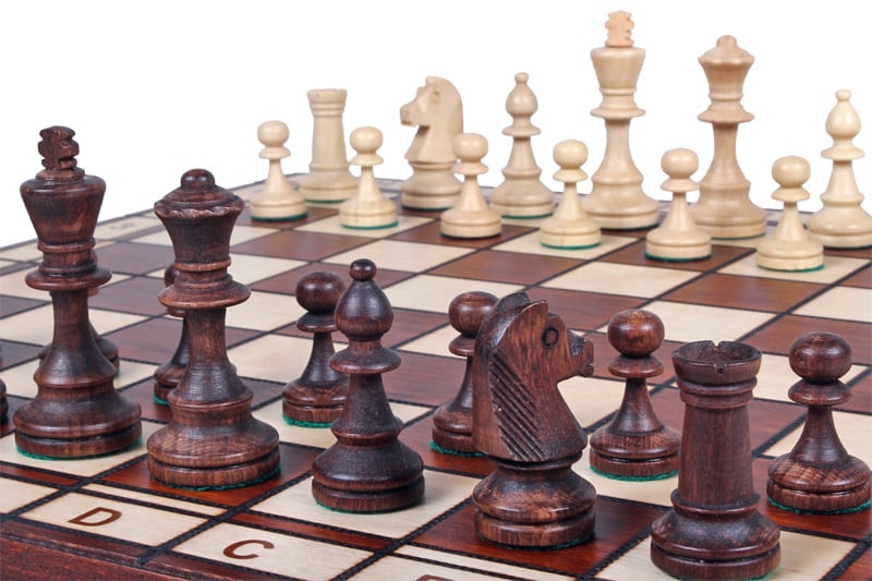 Tablero de Ajedrez de Madera Plegable con Almacenamiento y Piezas de Ajedrez de Madera - Imagen 3