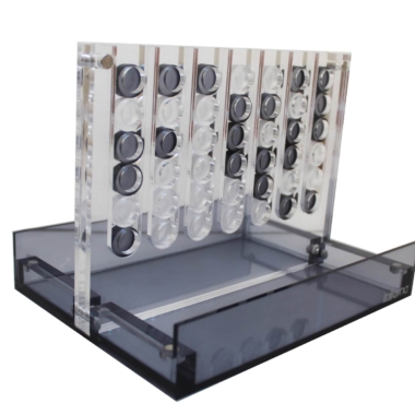Juego de Sociedad Conecta 4 Original en Plexiglás Gris