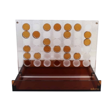 Juego de Sociedad Conecta 4 Original en Plexiglás Naranja