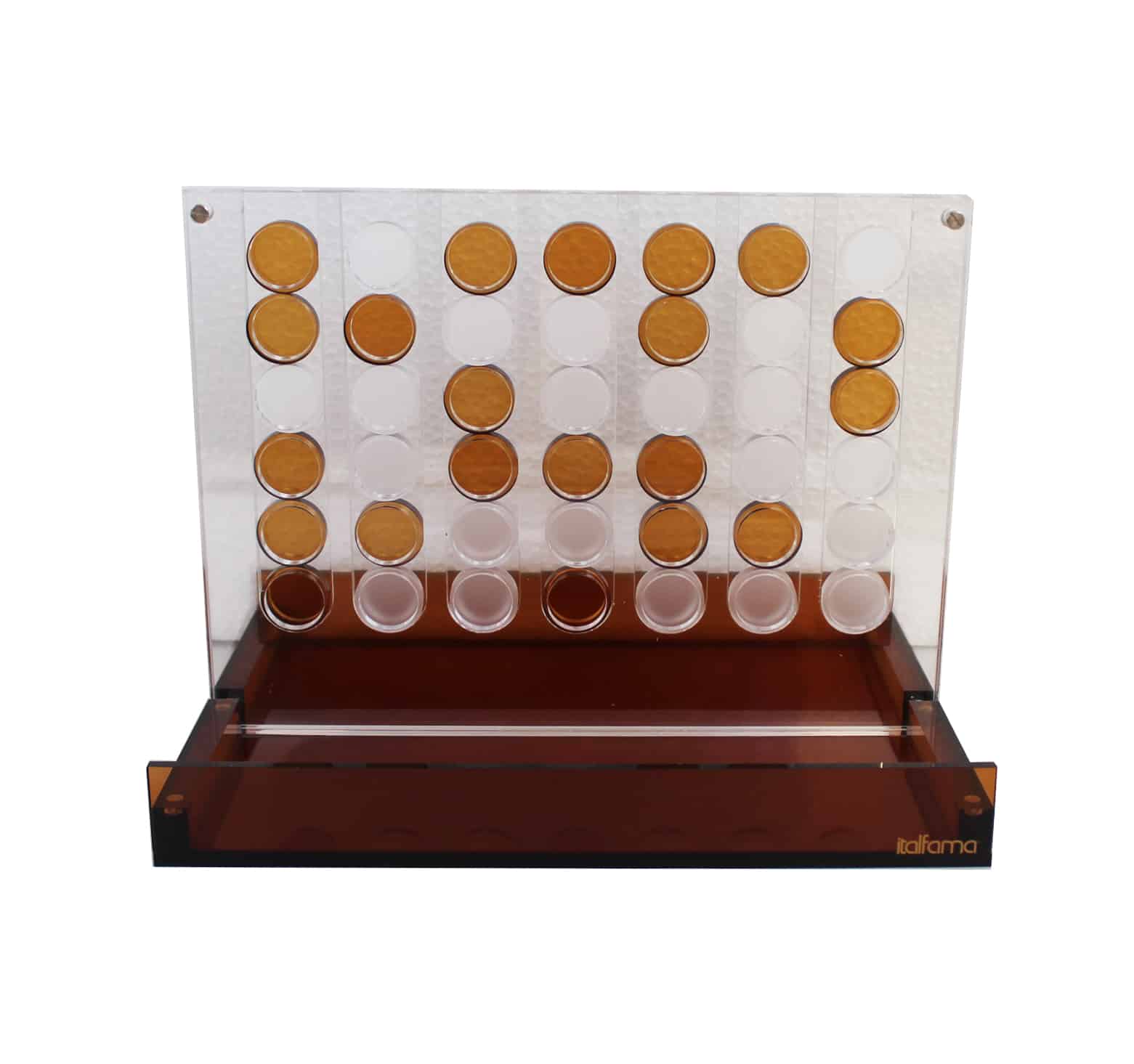 Juego de Sociedad Conecta 4 Original en Plexiglás Naranja