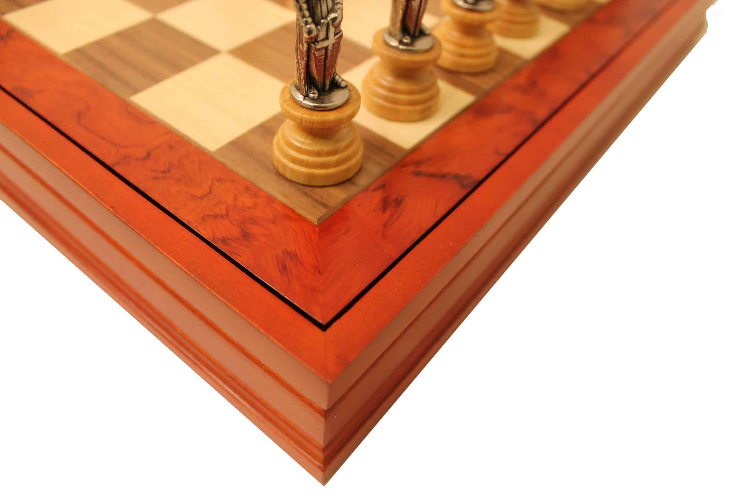 Juego de Ajedrez Florencia y Tablero de Madera de Nogal y Arce con Almacenamiento - Imagen 5