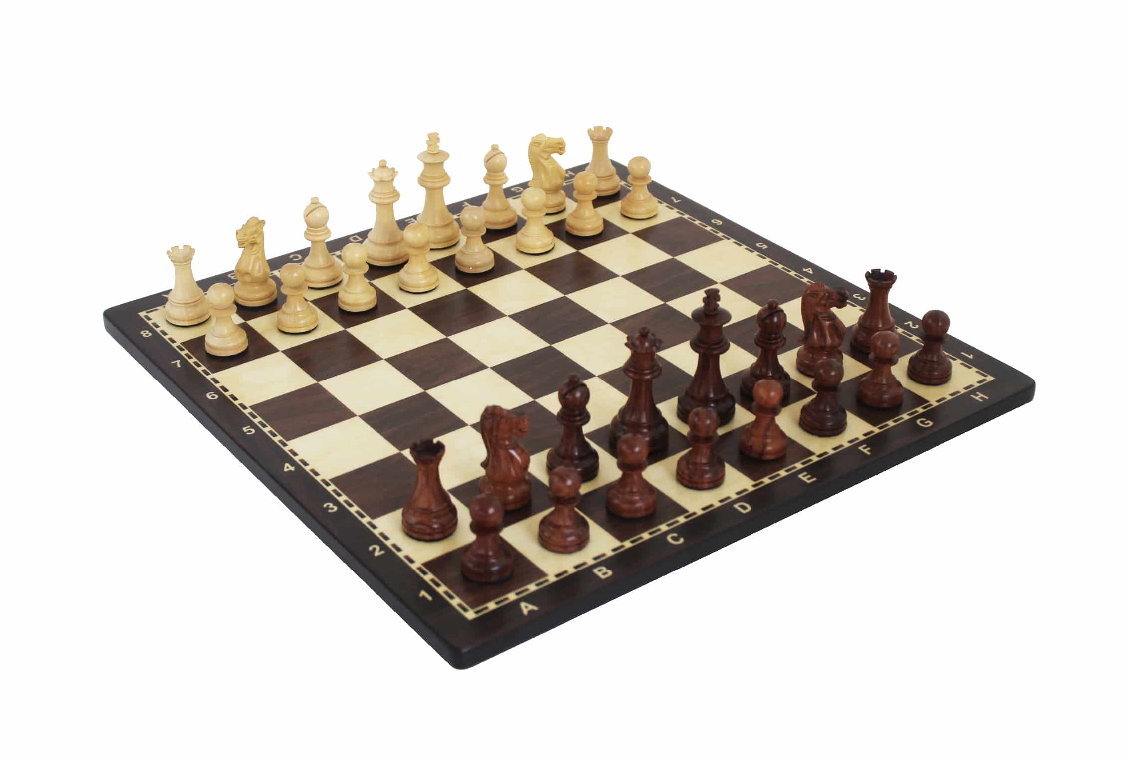 Juego de Ajedrez Staunton con Tablero Alfanumérico