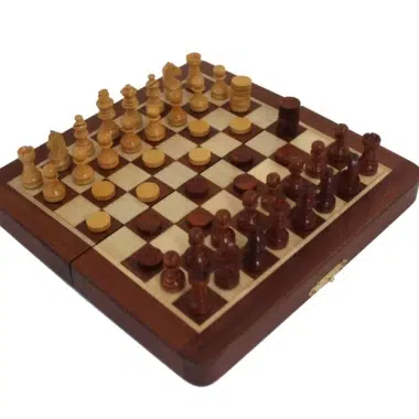 Alternative view of Juego de Ajedrez y Damas de Madera y Magnético - 4 Dimensiones