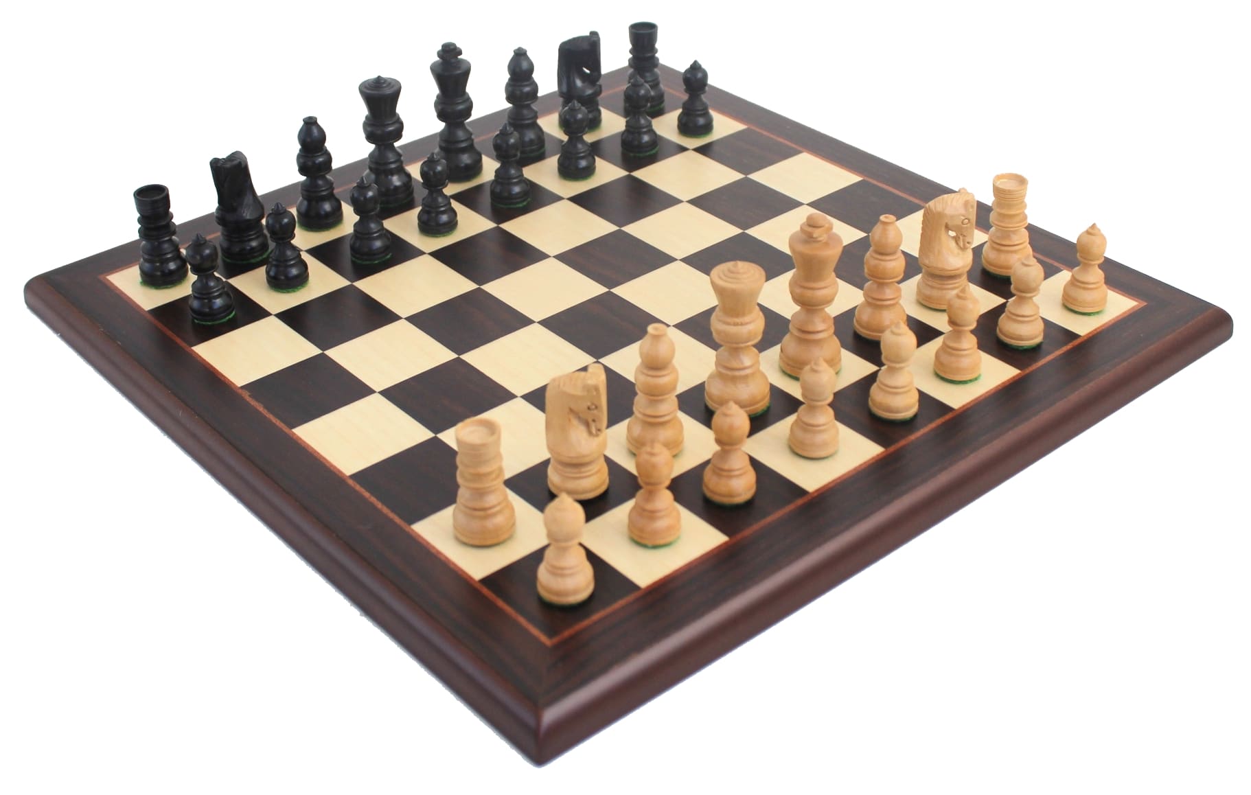 Pequeño Juego de Ajedrez Moderno de Madera & Tablero de Ajedrez de Arce y Rosa