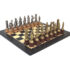 Juego de Ajedrez Romanos vs Bárbaros y Tablero de Madera
