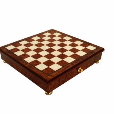 Alternative view of Tablero de Ajedrez en Pie de Madera de Olmo y Brezo con Cajón de Almacenamiento