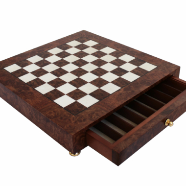 Tablero de Ajedrez en Madera con Cajón de Almacenamiento