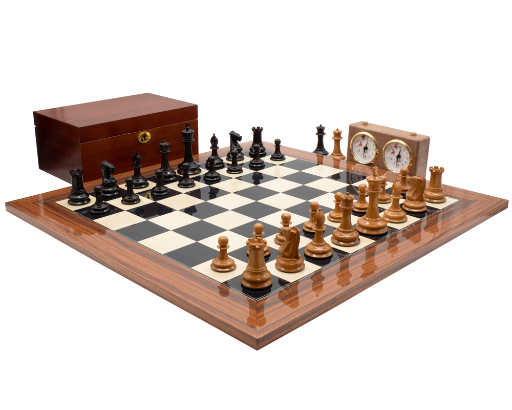 Juego de Ajedrez de Lujo con Caja de Almacenamiento y Reloj - Imagen 11