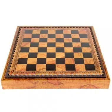 Conjunto de Juego de Ajedrez en Resina Pintada a Mano Las Cruzadas y Tablero en Similicuir con Almacenamiento - Imagen 6
