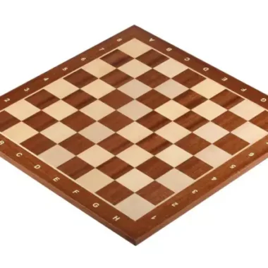 Ensemble Jeu d'Échecs Chevalier Allemand en Bois d'Érable et Acajou et Échiquier Alphanumérique
