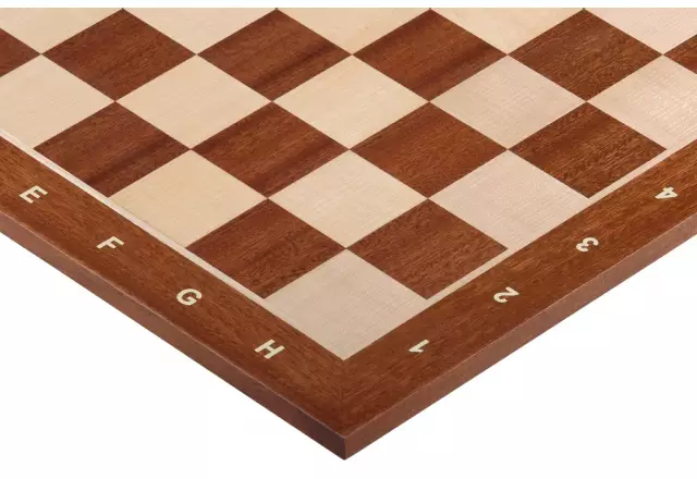 Ensemble Jeu d'Echecs Tournoi en Bois d'Acacia et Buis et Echiquier en Bois d'Érable et Acajou
