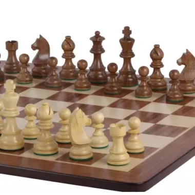 Ensemble Jeu d'Échecs de Tournoi en Bois d'Acacia et Buis