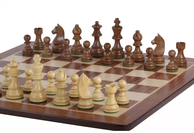 Ensemble Jeu d'Échecs de Tournoi en Bois d'Acacia et Buis