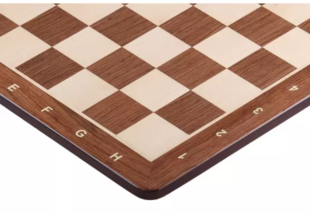 Ensemble Jeu d'Échecs de Tournoi en Bois d'Acacia et Buis Staunton et Echiquier Alphanumérique