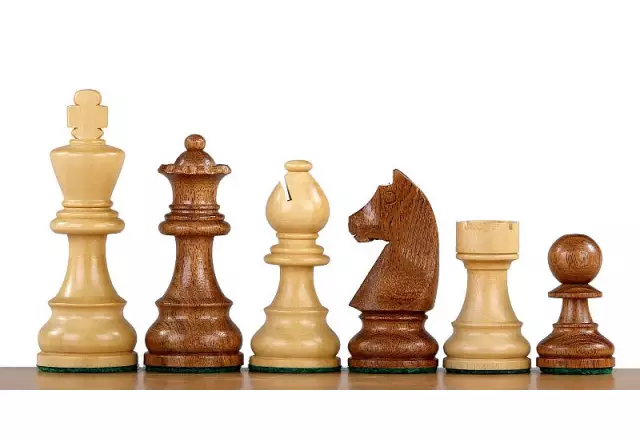 Ensemble Jeu d'Échecs de Tournoi en Bois d'Acacia et Buis Staunton et Echiquier Alphanumérique