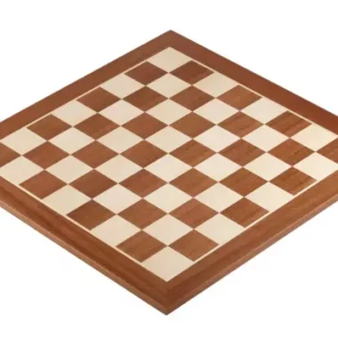 Ensemble Jeu d'Échecs de Tournoi en Bois d'Érable et Acajou et Échiquier en Bois de Buis