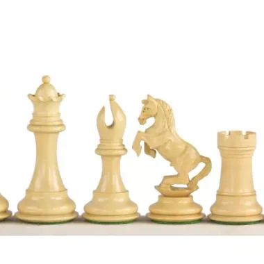 Pièces d'Échecs Alexandre Le Grand en Bois de Padouk et Buis