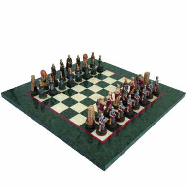 Conjunto de Ajedrez Romanos VS Gladiadores y Tablero de Ajedrez de Madera de Arce