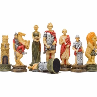 Alternative view of Conjunto de Ajedrez Romanos VS Gladiadores y Tablero de Ajedrez de Madera de Arce