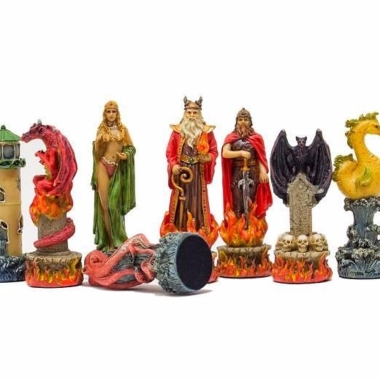 Alternative view of Conjunto de Ajedrez Agua VS Fuego y Tablero con Compartimentos