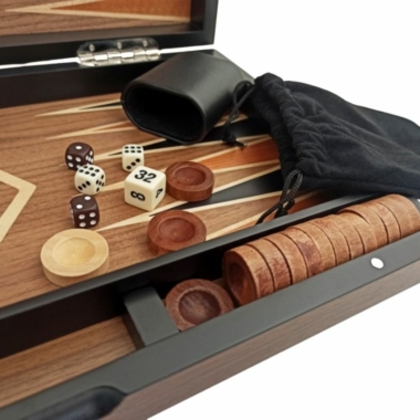 Alternative view of Juego de Backgammon Plegable de Madera