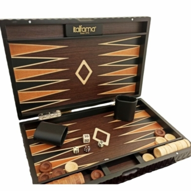 Conjunto de Backgammon Esculpido en Madera