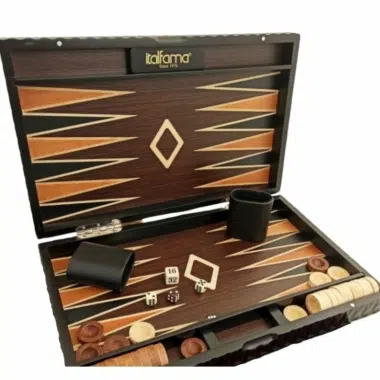 Conjunto de Backgammon Esculpido en Madera