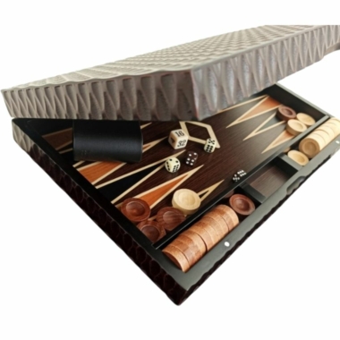 Alternative view of Conjunto de Backgammon Esculpido en Madera