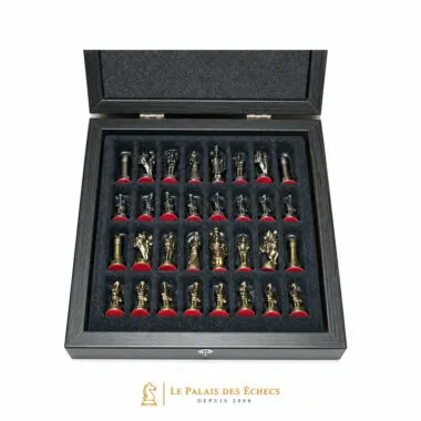 Juego de Ajedrez Imperio Bizantino con Caja de Almacenamiento - Oro y Plata