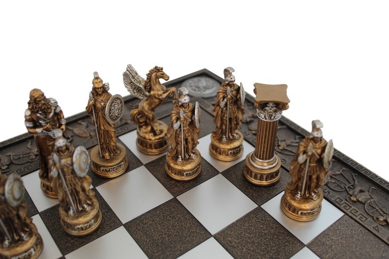 Ensemble de Jeu d'Échecs "Mythologie Grecque vs Mythologie Romaine"