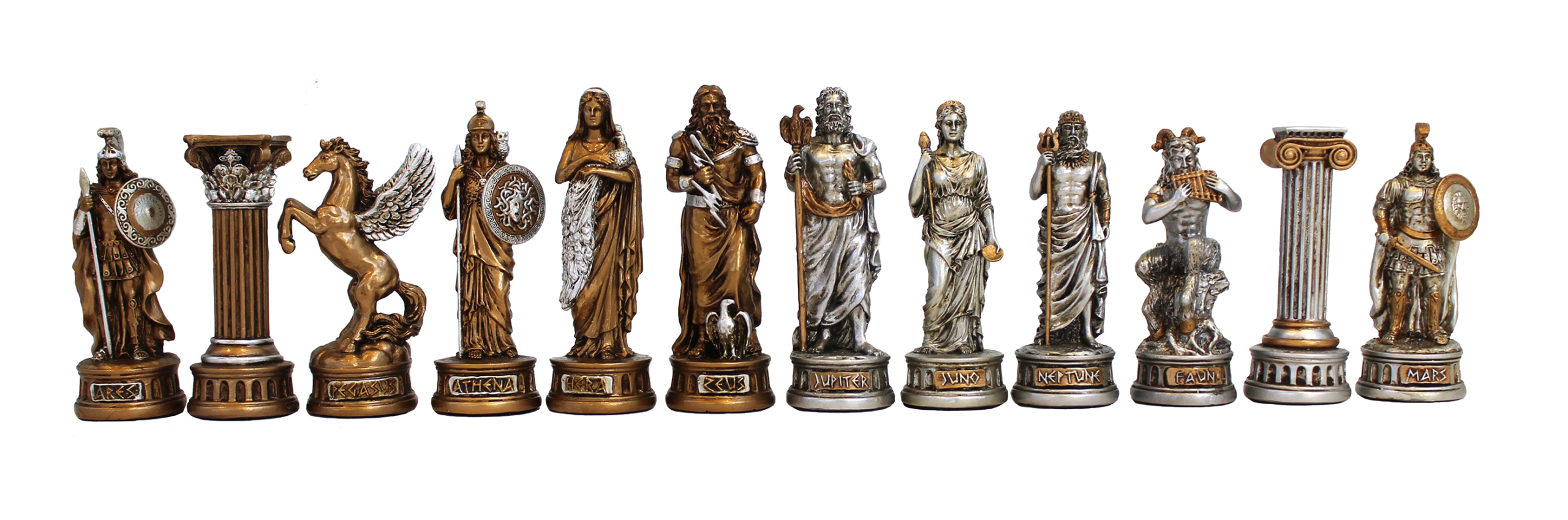 Ensemble de Jeu d'Échecs "Mythologie Grecque vs Mythologie Romaine"