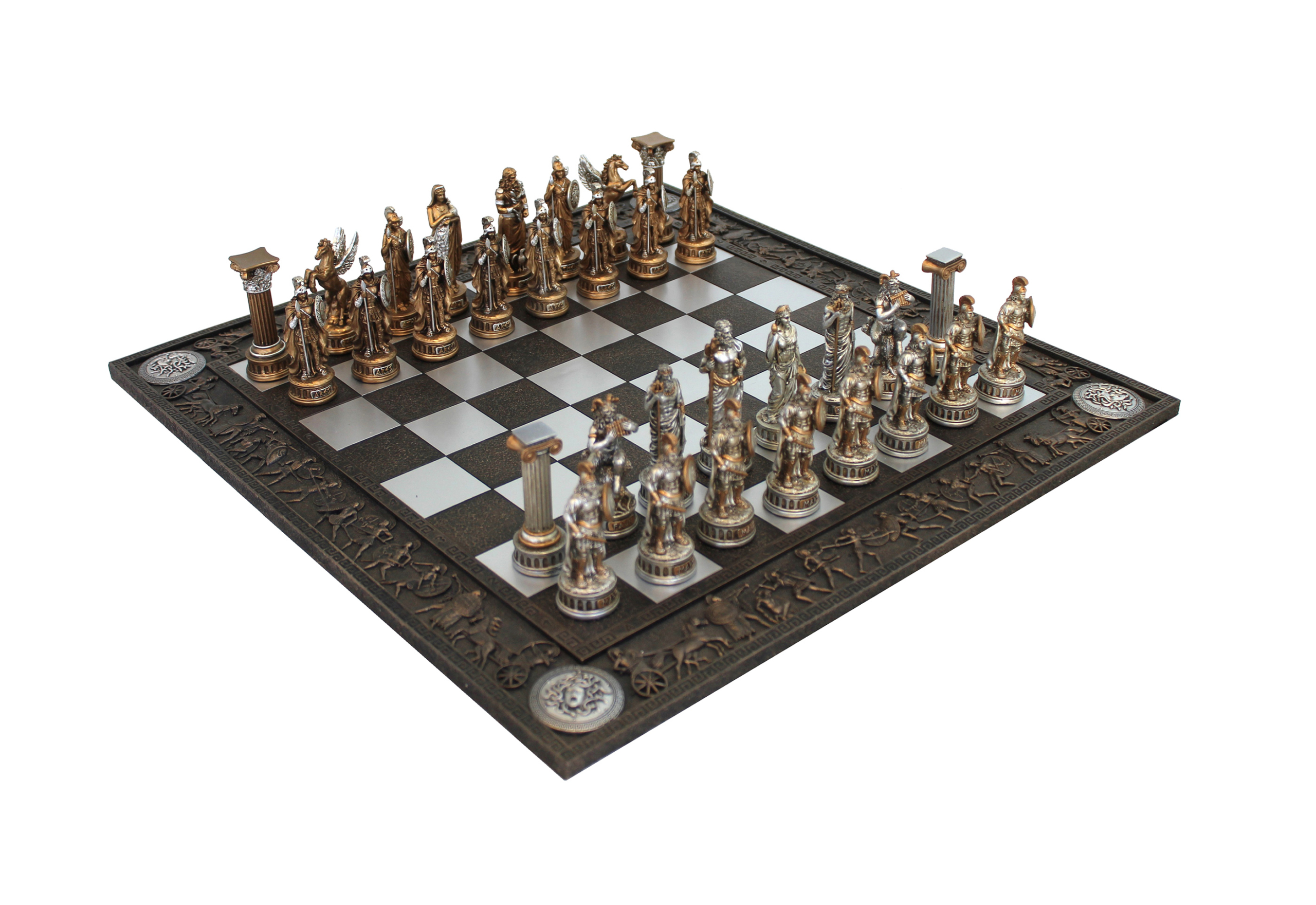 Ensemble de Jeu d'Échecs "Mythologie Grecque vs Mythologie Romaine"