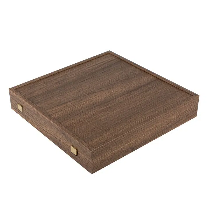 Ensemble de Jeu d'Échecs Staunton en Métal avec Coffret de Rangement - Échiquier 36x36 cm