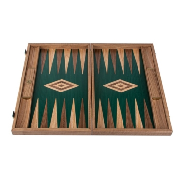 Backgammon en Chêne Vert et Noyer 