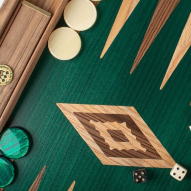 Backgammon en Chêne Vert et Noyer 