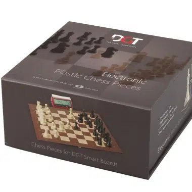 Caja de embalaje del juego de ajedrez electrónico DGT con piezas de plástico lastradas