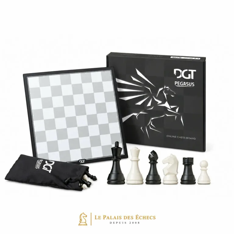 Juego de ajedrez electrónico DGT Pegasus con caja, piezas y bolsa