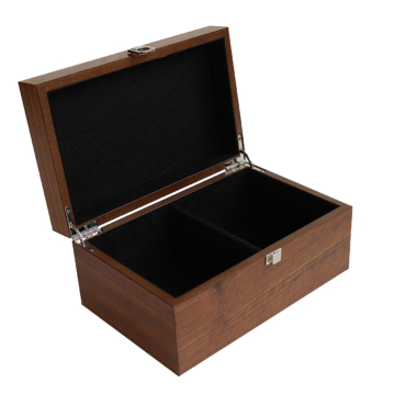 Set Pieces Echecs Hauteur de Roi 9 cm + Coffret de Rangement en Bois de Noyer et de Bruyere