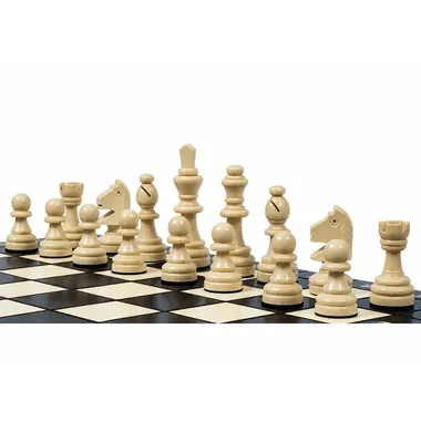 Juego de ajedrez magnético de madera negra 28x28 cm – Plegable e ideal para viajes