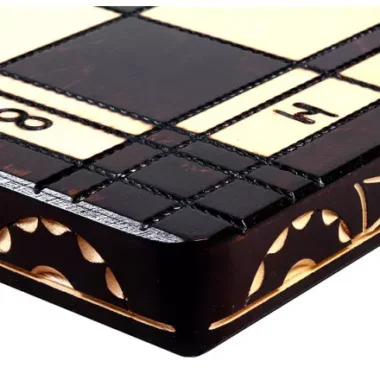 Grand Jeu d’Echecs César – Bois de Cerisier Sculpté à la Main, Echiquier 59 x 59 cm, Roi 14,5 cm